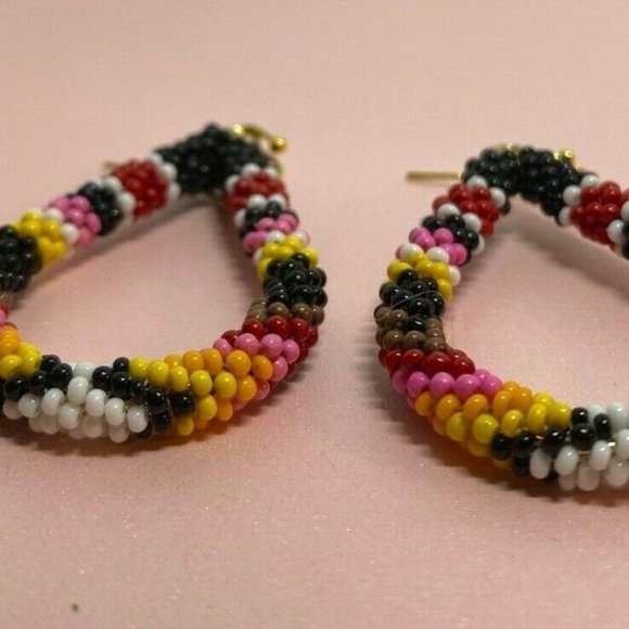 Fall Autumn CARNIVAL bead earrings Beaded jewelry - Picture 9 of 12